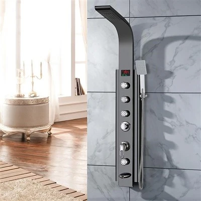 Sistema ta 'Panew tad-doċċa mgħawġa Gunmetal